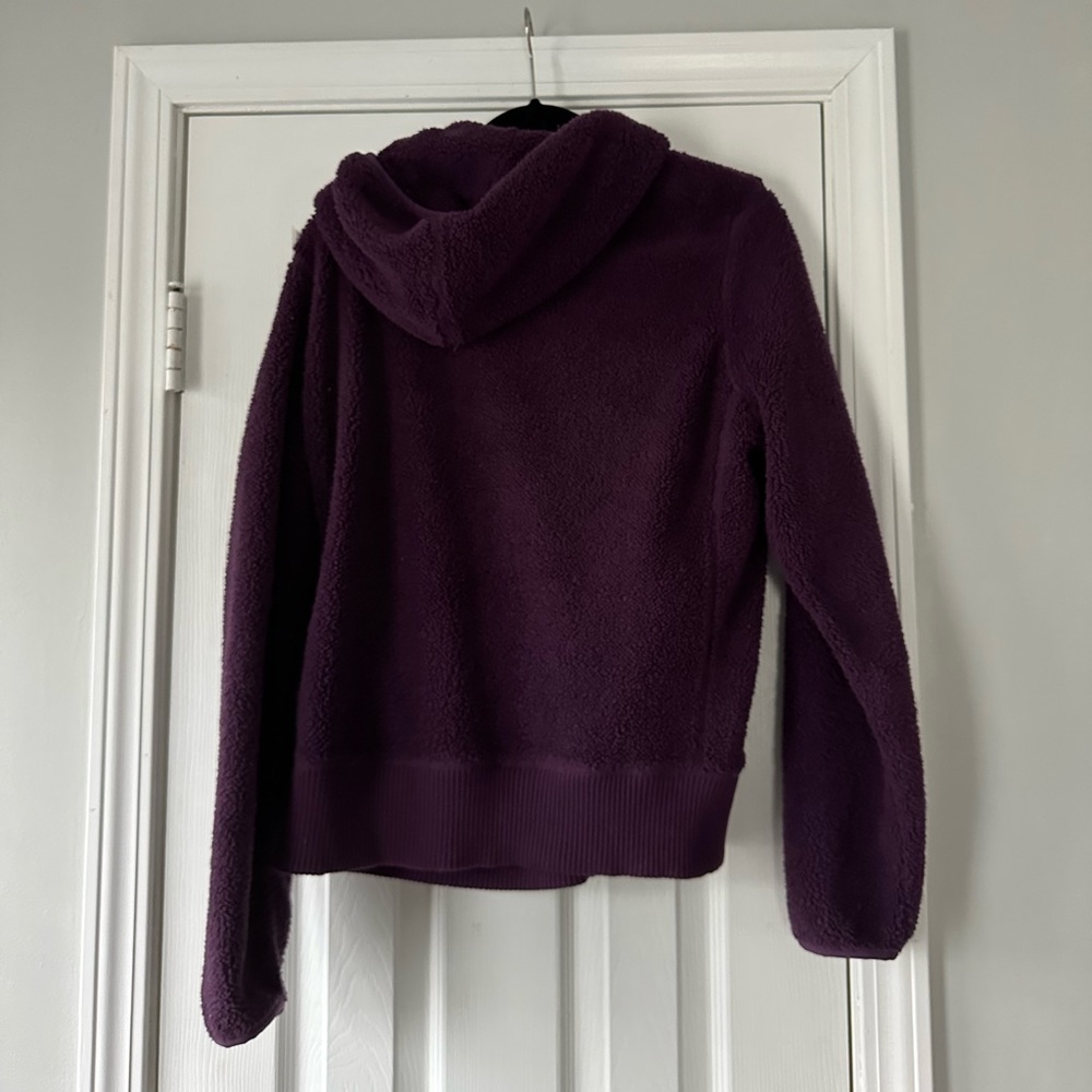 American Eagle fuzzy fleece hooded zip up - Picture 2 of 6